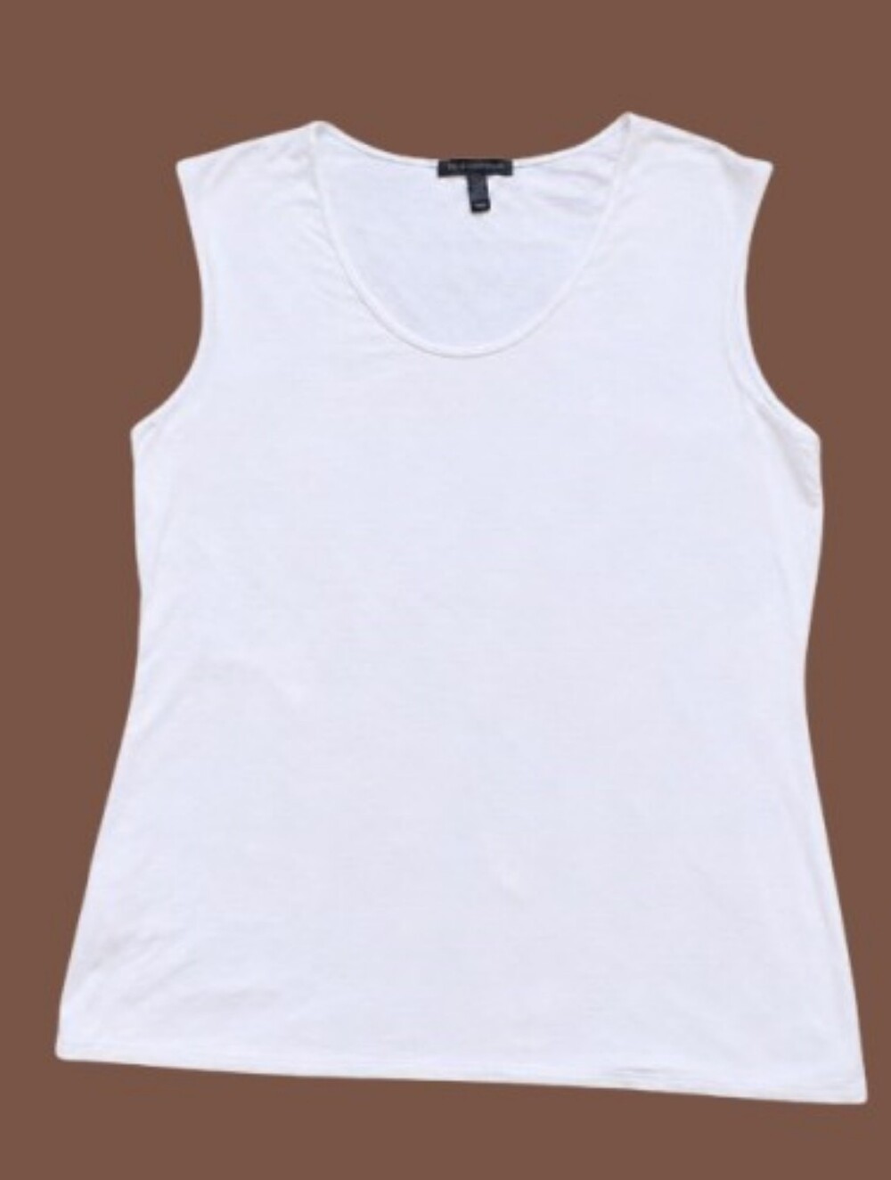 Eileen Fisher White Sleeveless Top Shell NWOT Medium Viscose Lycra